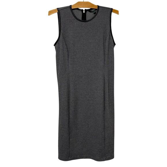 Lauren Ralph Lauren | Dress Sleeveless Gray Herringbone Knee Length- Size Medium - Picture 1 of 8